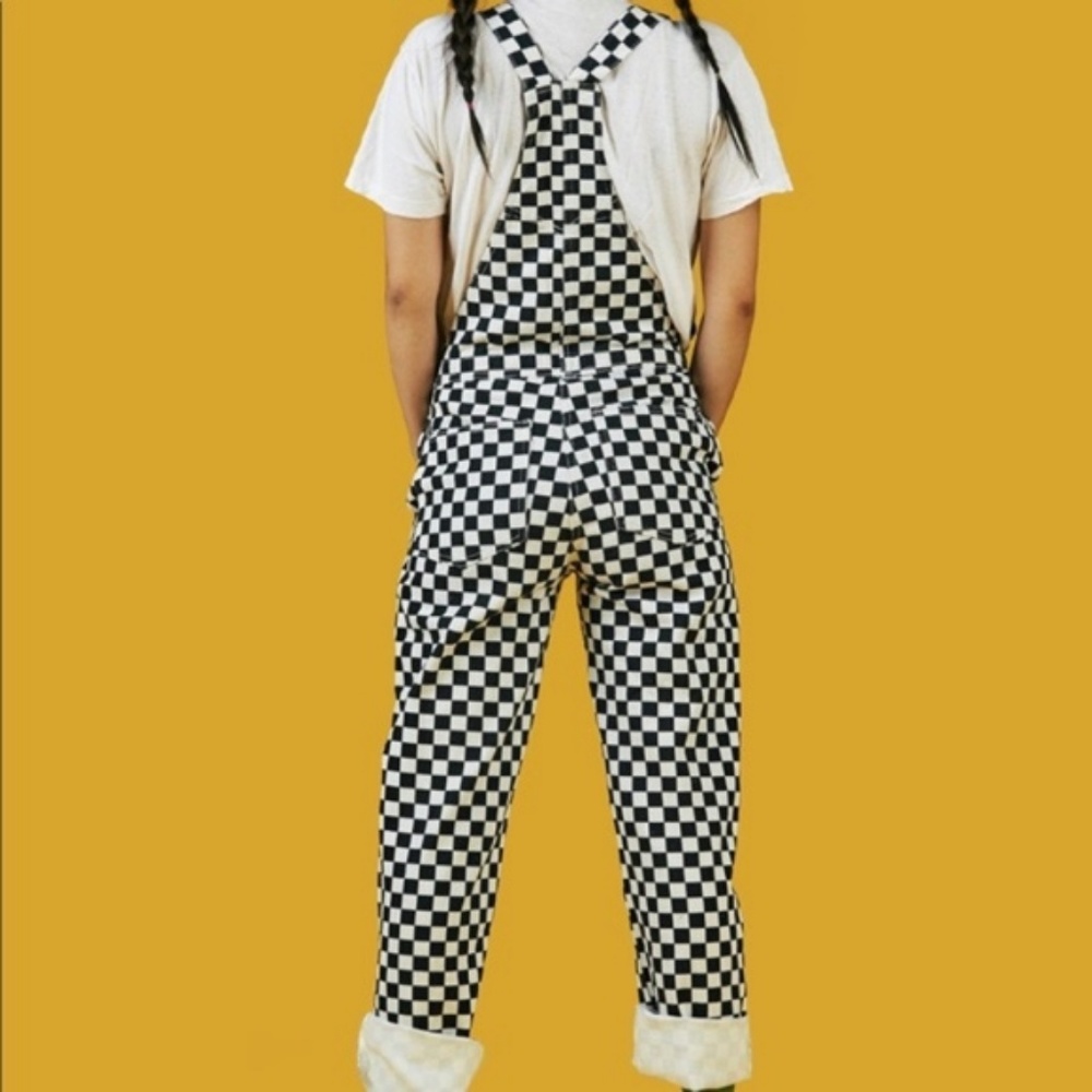 NWT UNIF Black and White Checkered Overalls - Picture 6 of 8